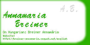 annamaria breiner business card